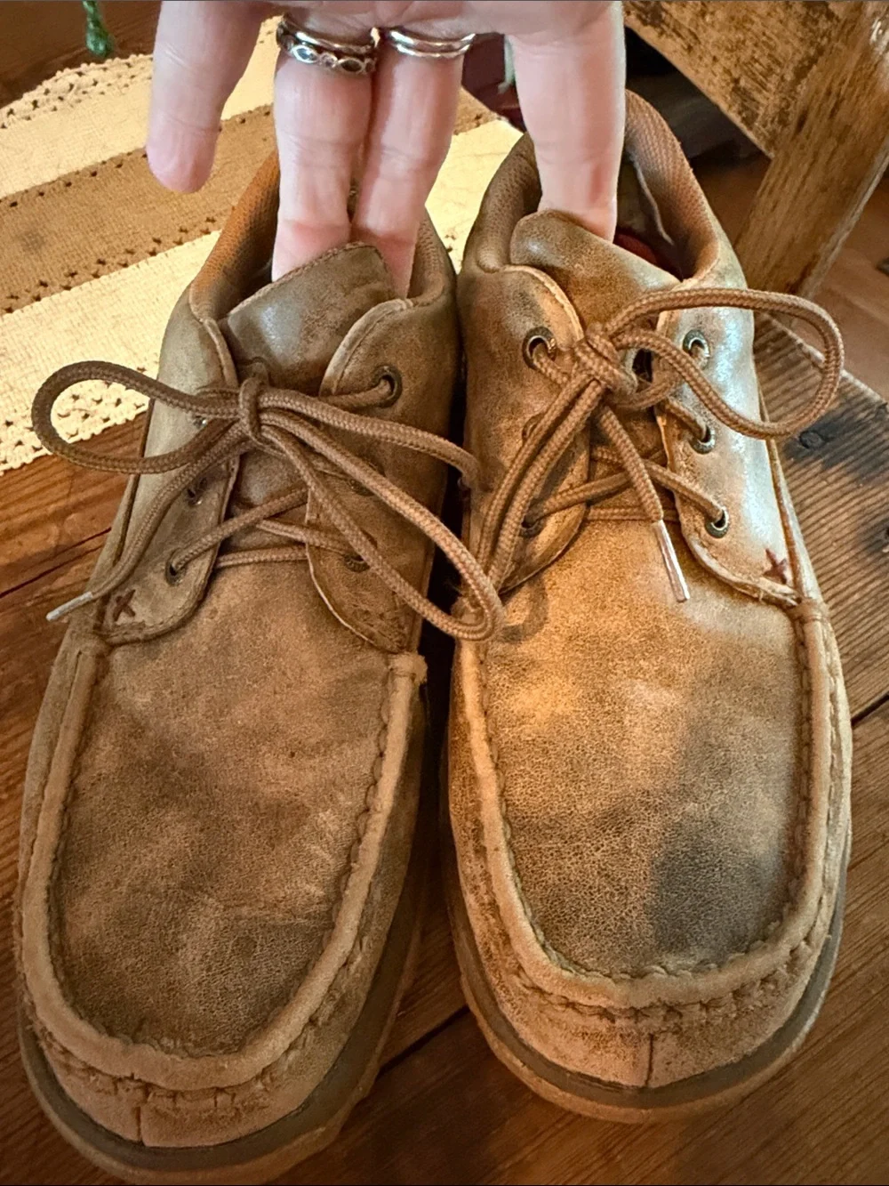 Twisted X Men's Tan Suede Moc Toe Casual Shoes